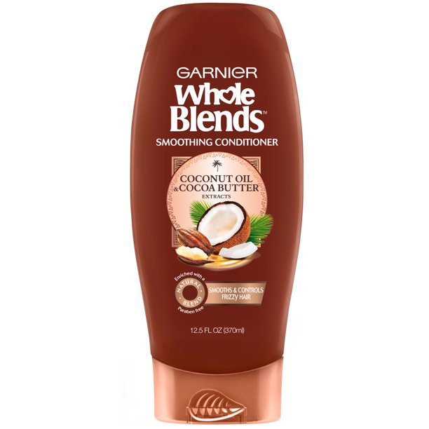 Garnier Whole Blends Smoothing Conditioner Coconut Oil & Cocoa Butter Extract, 12.5 fl. oz.