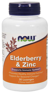 Now Elderberry & Zinc 30 Lozenges