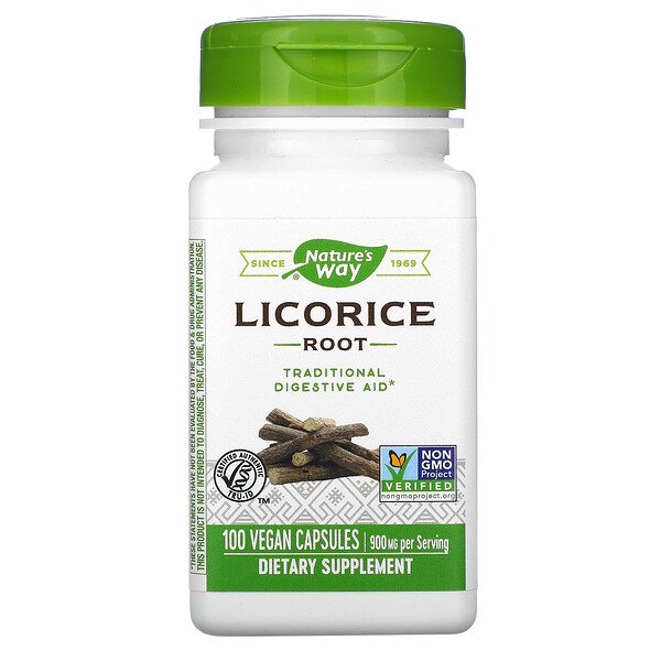 Nature's Way Licorice Root 900 mg Vegan Capsules