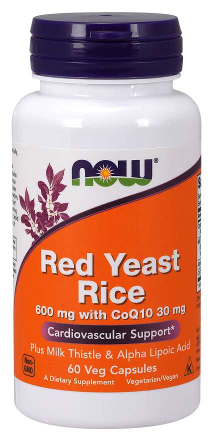 Now Red Yeast Rice & Coq10 120 Vegetable Capsules