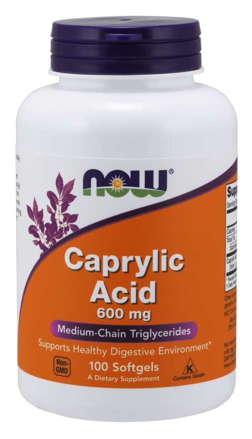 Now Caprylic Acid 600mg
