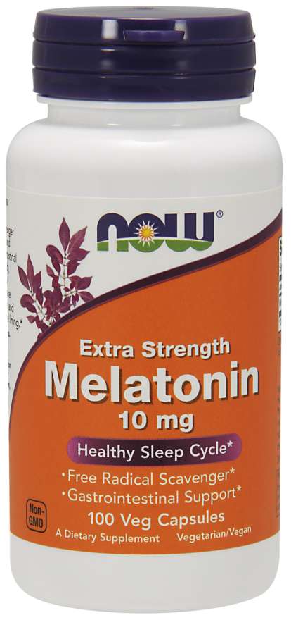 Now Melatonin 10 mg 100 Vegetable Capsules