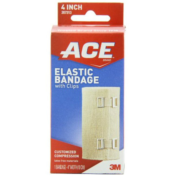 Ace Elastic Bandage With Clips 4 Inch