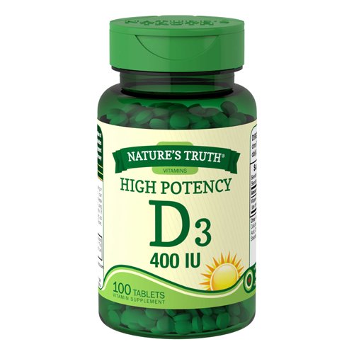 Natures Verdad de alta potencia Vitamina D3 400 IU 100 tabletas