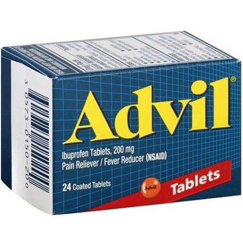 Dolor de advil relevante, reductor de fiebre, 200 mg 24 tabletas