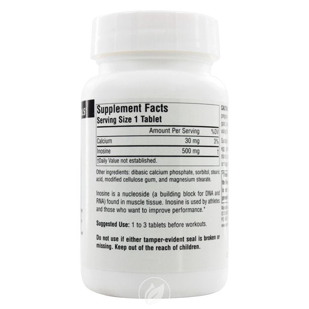 Fuente Naturals Inosina 500 mg de tabletas