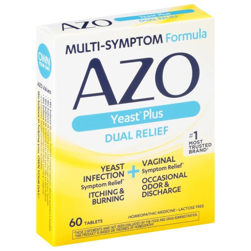 AZO Yeast Plus - Yeast Infection Symptom Relief 60 tabs