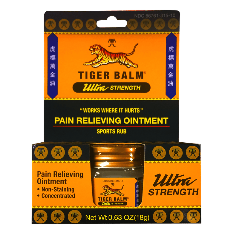 Tiger Balm Ultra Strength Pain Relieving Ointment Non-Staining 0.63oz