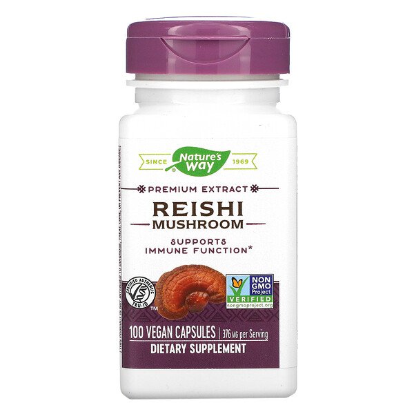 Nature's Way Reishi Mushroom 376 mg Vegan Capsules