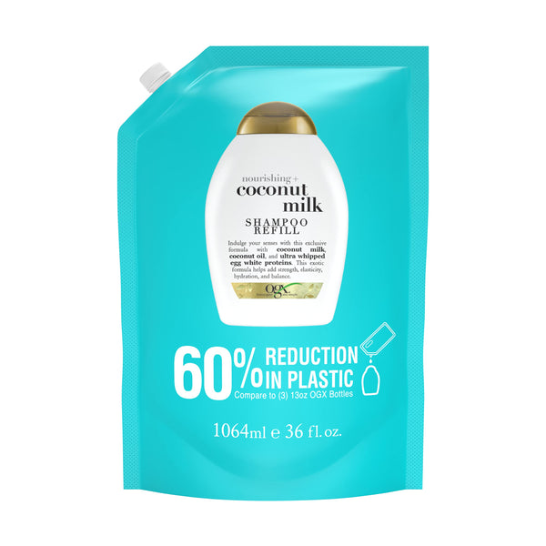 OGX Nourishing + Coconut Milk Shampoo Refill Hair, 36.Oz
