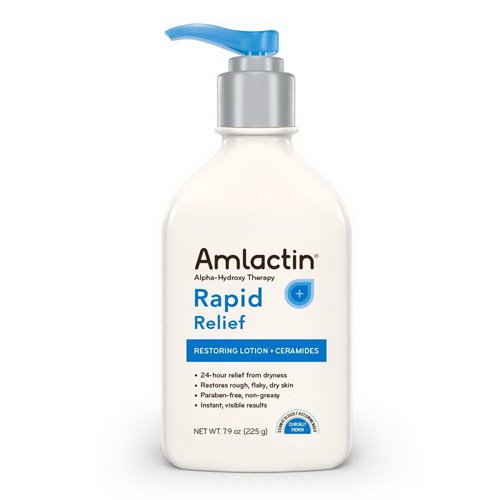 AmLactin Alpha Hydroxy Therapy Rapid Relief Restoring Lotion & Ceramides, Fragrance Free, 7.9 Oz