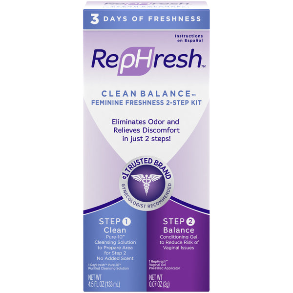 RepHresh Clean Balance Feminine Freshness 2-Step Kit