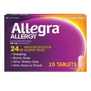 Allegra Adult 24 Hour Allergy Relief, 15-Count