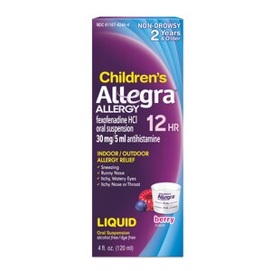 Allegra Children's Allergy 12 Hour, Raspberry, 8 Fl Oz