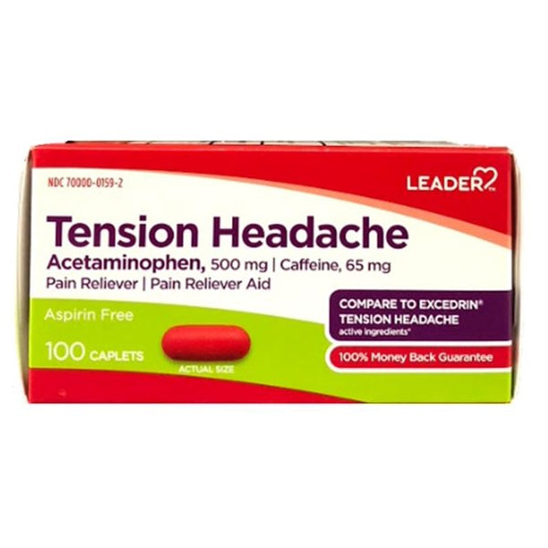 Leader Tension Headache 500 mg 100 Caplets