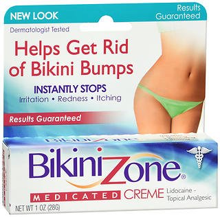 Crema medicada de la zona de bikini para el área de bikini 1 oz