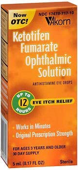 Akorn Ketotifen Fumarate Ophthalmic Solution 5ml