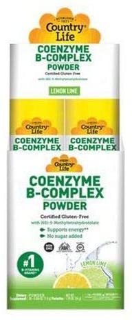 Country Life Coenzyme B-Complex Powder Lemon Lime 30 Sticks Box