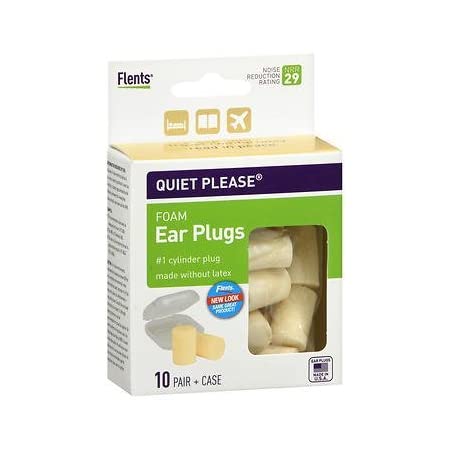 Flents Quiet Please Comfort Foam Ear Plugs - 10 pairs