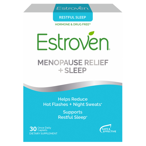 Estroven Menopause Relief + Sleep Helps Reduce Night Sweats 30 Caplets