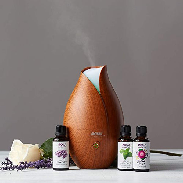 Now Essential Oils Ultrasonic Faux Wood Aromatherapy Oil Diffuser