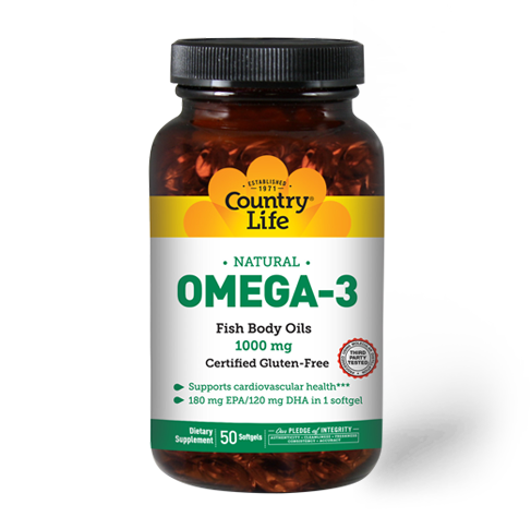 Country Life Omega-3 1000 mg Fish Oil 200 Softgels
