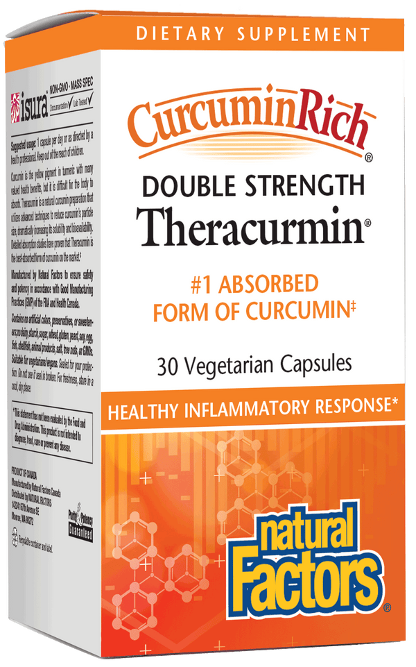 Factores naturales Curcuminrich Theracurmin de doble resistencia