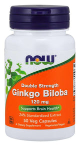 Now Ginkgo Biloba 120mg 100 Vegetable Capsules
