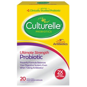 Culturelle Ultimate Strength Probiotic – 20 Billion CFUs – Extra Strength Formula for Adults, Shelf Stable – 30 Capsules