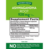 La verdad de la naturaleza Ashwagandha raíz 920 mg 90 cápsulas