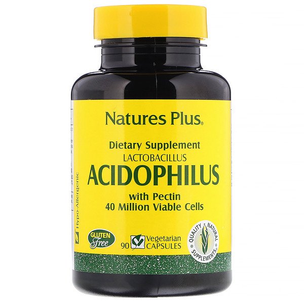 Nature's Plus Acidophilus Lactobacillus Vegetarian Capsules