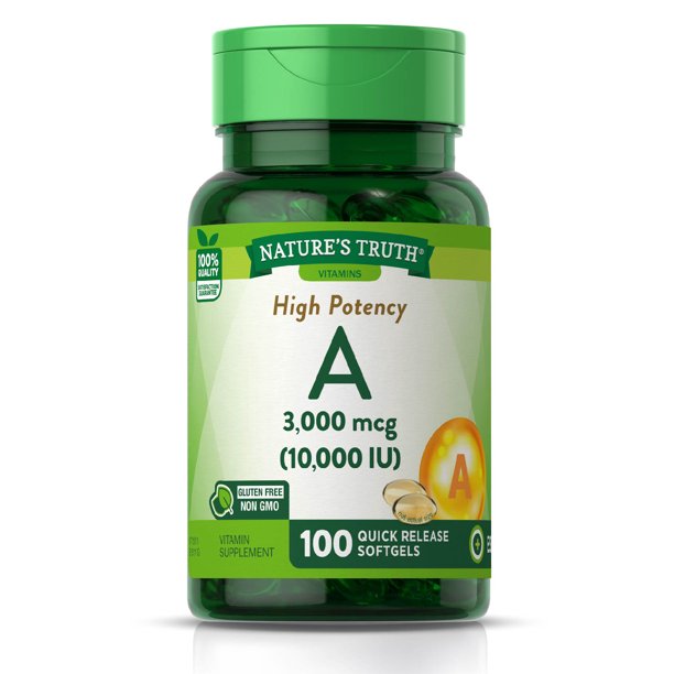 Nature's Truth Vitamin A 10,000 IU 100 Release rápida Softgels