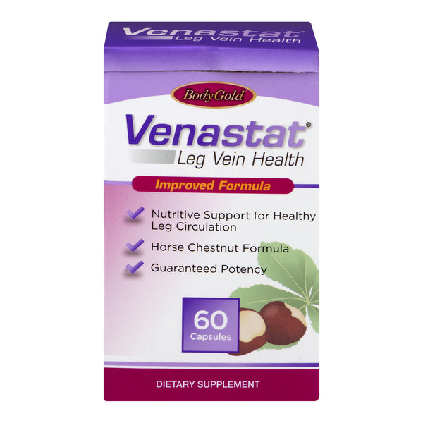 Bodygold Venastat Leg Vein Health, 60 Ct