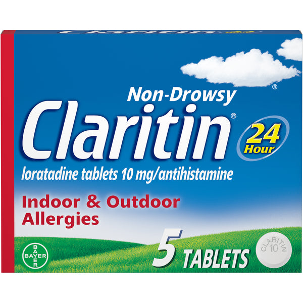Claritin 24 Hour Indoor & Outdoor Allergy Relief 5 Tablets