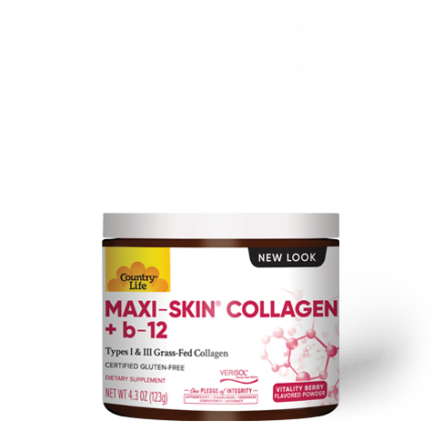 Country Life Maxi-Skin Collagen + B-12 4.3 oz Powder