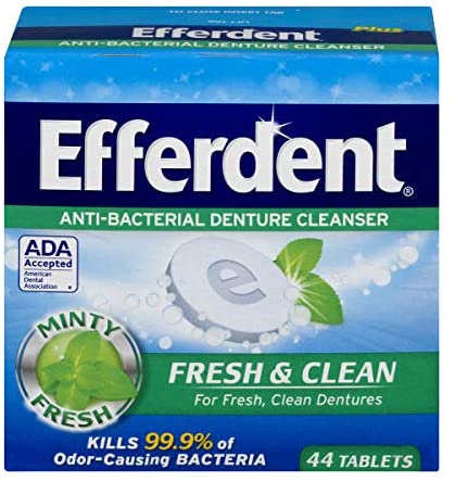 Efferdent Denture Cleanser Tablets, Fresh & Clean, 44 Tablets