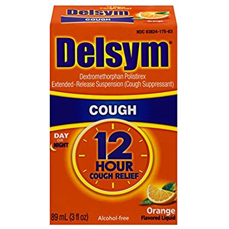 Delsym Adult Cough Suppressant Orange Flavored Liquid, 3 oz