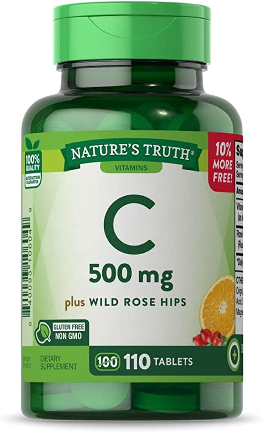 Nature's Truth Vitamin C with Wild Rose Hips 500 mg 110 Tablets