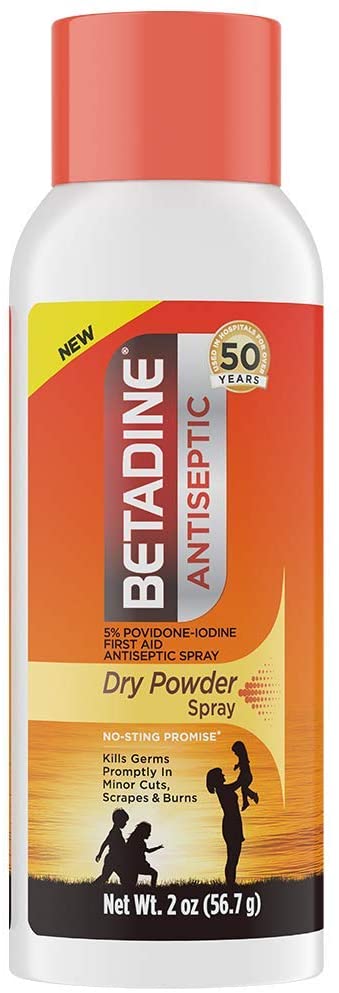 Betadine Antiseptic Dry Powder Spray 2 oz