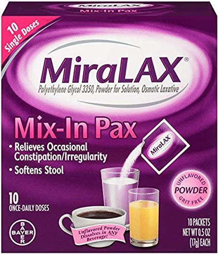 MiraLAX Laxative Powder Packets 10 Packets per box