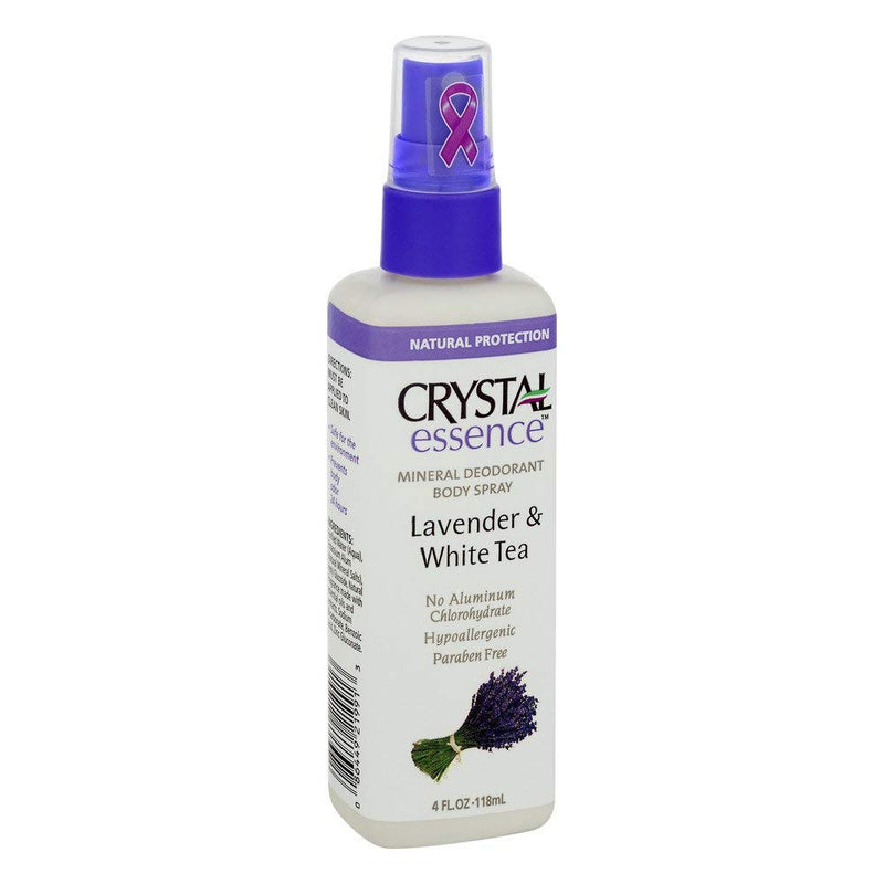 Crystal Deodorant Body Spray Lavender & White Te