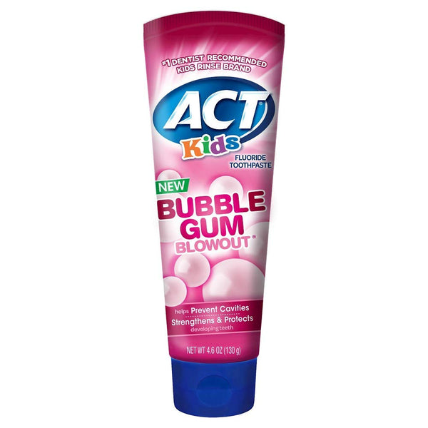 ACT Kids Bubblegum Blowout Toothpaste 4.6 Ounce