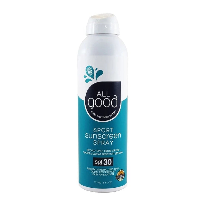 All Good SPF 30 Sport Sunscreen Spray, Water Resistant, 6
