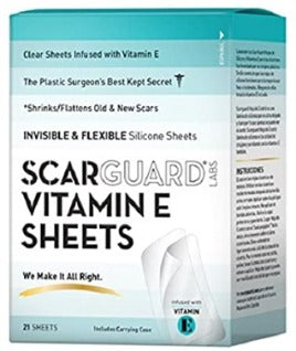 ScarGuard Scarsheet Nearly Invisible Silicone Scar Sheets, 21 Count