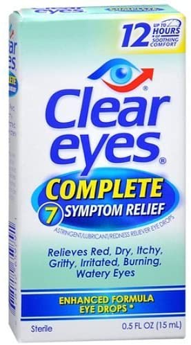Clear Eyes Complete 7 Symptom Relief Eye Drops - 0.5 fl oz