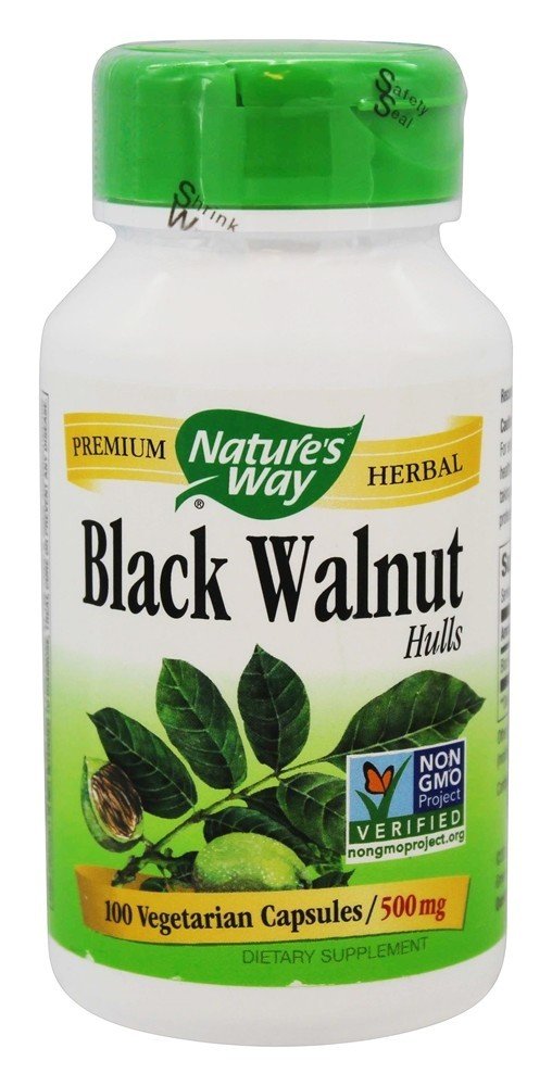 Nature's Way Black Nogal Hulls 500 mg Cápsulas de vegetales