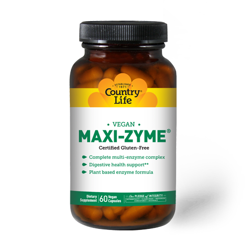 Country Life Maxi-Zyme 60 Vegetarian Capsules