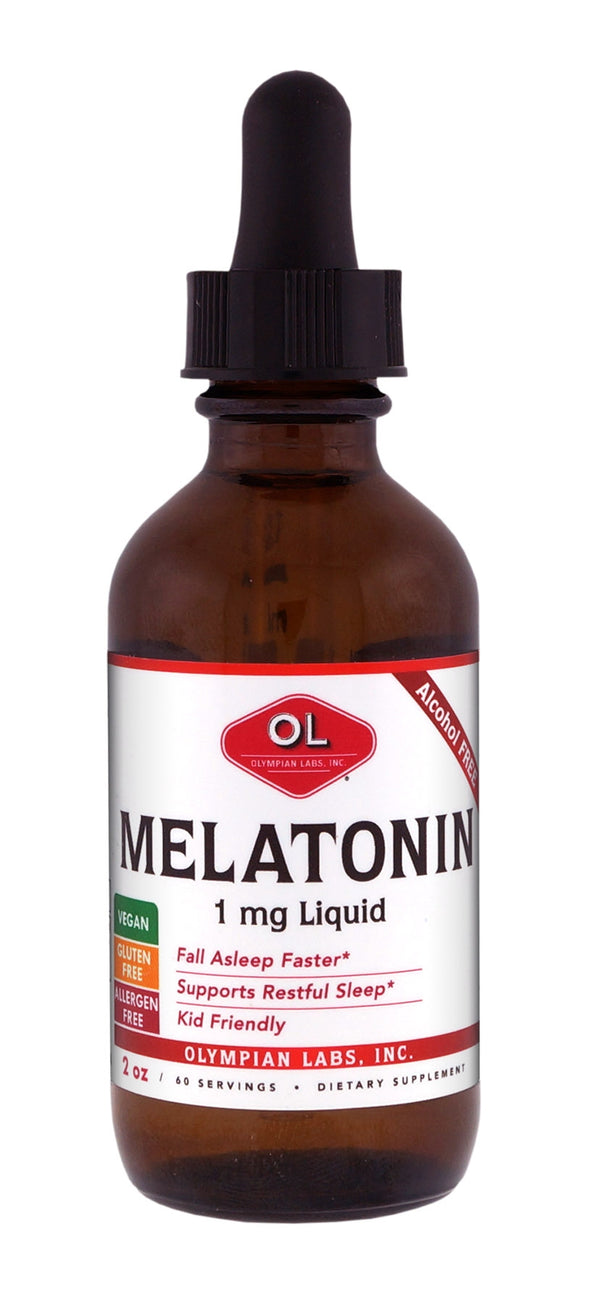 Olympian Labs Melatonin 1 mg Liquid Dropper, 2 Oz