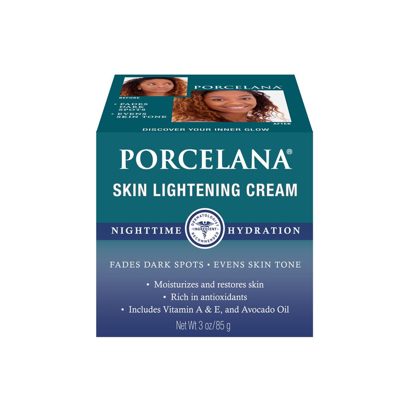 Porcelana Skin Lightening Cream Night Time Hydration Moisturizer, 3oz