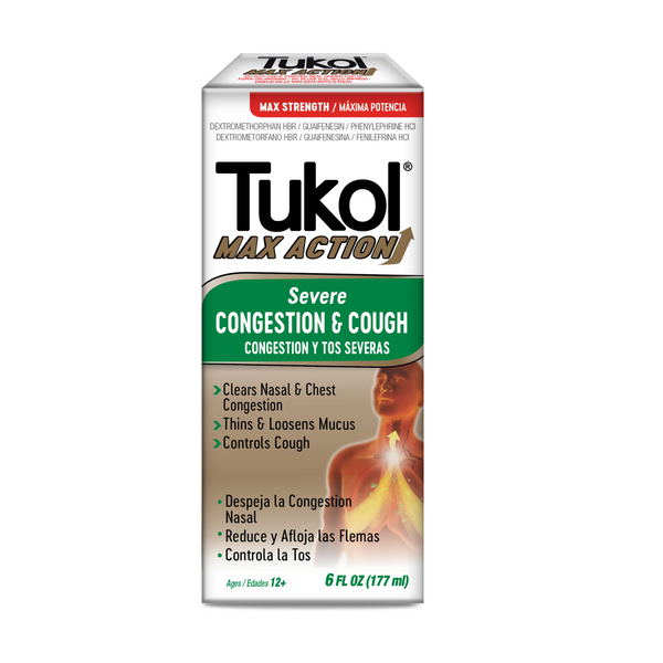 Tukol Max Action Severe Cough & Congestion Liquid, 6 Fl. Oz.
